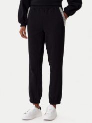 TWINSET Spodnie dresowe 252LI2MDD Czarny Regular Fit. Czarne spodnie dresowe damskie Twinset, bez wzorów, z bawełny. Za 669.99 zł.