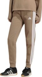 Adidas Spodnie damskie Essentials 3-Stripes Fleece Slim beżowe KF8317 XS. Brązowe spodnie dresowe damskie Adidas, bez wzorów, sportowe. Za 236.51 zł.