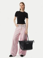Tommy Jeans Torebka Tjw Bold Tote AW0AW18786 Czarny. Czarne shopperki damskie Tommy Jeans, bez wzorów, z jeansu, bez dodatków. Za 529.99 zł.