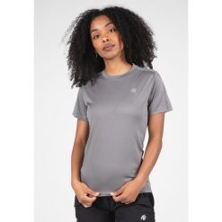 Mokena Koszulka - Szary. Szare bluzki damskie GORILLA WEAR, m, bez wzorów, sportowe, bez kołnierzyka, bez ramiączek. Za 192.00 zł.