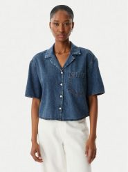 Tommy Jeans Koszula jeansowa DW0DW22216 Niebieski Relaxed Fit. Niebieskie koszule damskie Tommy Jeans, xs, bez wzorów, z bawełny, bez kołnierzyka, bez ramiączek. Za 409.99 zł.