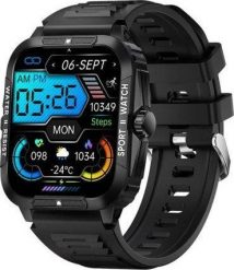Smartwatch Colmi P76 Czarny (P76 Black). Czarne zegarki smartwatch Colmi, bez wzorów. Za 88.55 zł.
