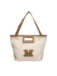 Max Mara Beachwear Torebka 2616511039650 Beżowy. Brązowe shopperki damskie Max Mara Beachwear, bez wzorów, z bawełny, bez dodatków. Za 1,024.00 zł.
