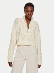 STAUD Sweter Hampton R24P3144CA Écru Relaxed Fit. Swetry nierozpinane damskie STAUD, xs, bez wzorów, z bawełny, bez kołnierzyka, bez ramiączek. Za 1,399.00 zł.