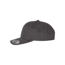 Bawełniana czapka typu snapback Flexfit Retro. Szare czapki damskie FLEXFIT, bez wzorów, z bawełny, klasyczne. Za 117.00 zł.