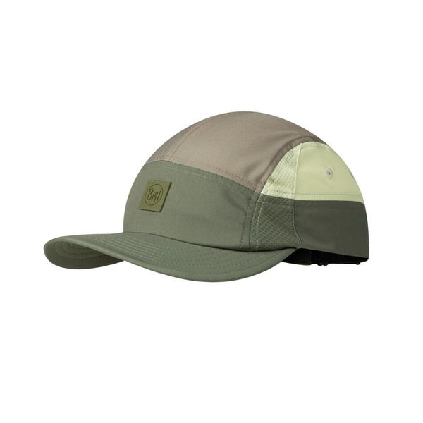 Czapka z daszkiem BUFF 5 PANEL GO CAP DOMUS APRICOT. Zielone czapki damskie Buff, bez wzorów, z elastanu. Za 139.99 zł.