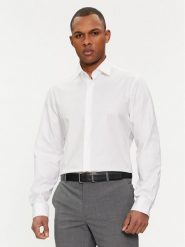 Michael Kors Koszula MD0MD91514 Biały Slim Fit. Białe koszule męskie Michael Kors, m, bez wzorów, z bawełny, biznesowe, bez kołnierzyka, bez ramiączek. Za 249.99 zł.