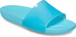 Klapki Dla Dorosłych Crocs Splash Glossy Slide. Czerwone klapki męskie Crocs, bez wzorów, z materiału, bez zapięcia. Za 99.99 zł.
