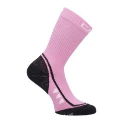 Skarpety trekkingowe dla kobiet CMP Supersoft 50. Czerwone skarpetki damskie CMP, bez wzorów, z bawełny. Za 42.29 zł.