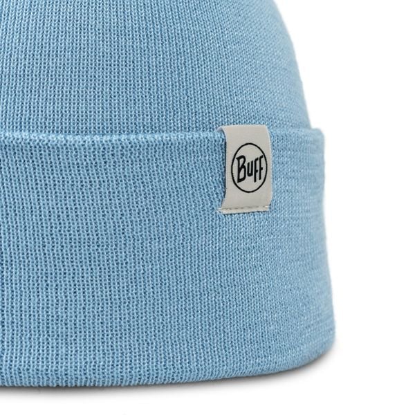Czapka BUFF KNITTED BEANIE LILON LAKE. Niebieskie czapki damskie Buff, bez wzorów, z materiału, eleganckie. Za 98.99 zł.