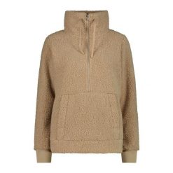 Kobieca bluza półzipowana CMP. Brązowe bluzy damskie CMP, na zimę, bez wzorów, bez ramiączek, bez kaptura. Za 323.50 zł.