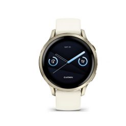 Second Life - Zegarek smartwatch Garmin Venu 4 Lunar Gold- Stan Bardzo Dobry. Białe zegarki męskie Garmin, bez wzorów, ze stali. Za 1,600.00 zł.
