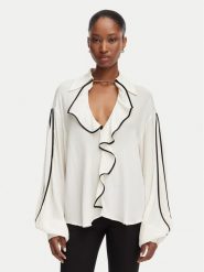 Babylon Bluzka W EN0434 Beżowy jasny Regular Fit. Brązowe bluzki damskie Babylon, bez wzorów, z wiskozy, bez kołnierzyka, bez ramiączek. Za 1,089.00 zł.