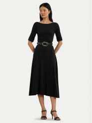 Lauren Ralph Lauren Sukienka codzienna 250863913 Czarny Regular Fit. Czarne sukienki damskie Lauren Ralph Lauren, na co dzień, xs, bez wzorów, z bawełny, bez kołnierzyka, bez ramiączek, proste. Za 519.99 zł.
