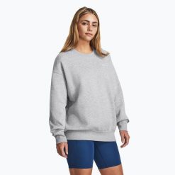 Bluza Under Armour Icon Fleece Crew. Szare bluzy damskie Under Armour, bez wzorów, bez ramiączek, bez kaptura. Za 177.29 zł.