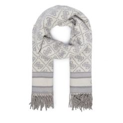 Szalik Guess. Szare szaliki damskie Guess, z aplikacjami. Za 194.99 zł.