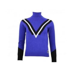 Damski sweter z golfem Peak Mountain Adonie. Niebieskie swetry nierozpinane damskie Peak Mountain, bez wzorów, eleganckie, bez kołnierzyka, bez ramiączek. Za 236.00 zł.