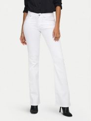 ONLY Jeansy Blush 15373325 Biały Flared Fit. Białe jeansy damskie ONLY, bez wzorów, z bawełny. Za 229.99 zł.