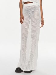 Tommy Jeans Spódnica maxi Open Stitch DW0DW17878 Écru Regular Fit. Spódnice damskie Tommy Jeans, m, bez wzorów, z bawełny, maxi. Za 279.99 zł.