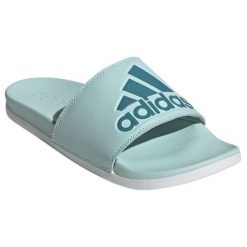 Klapki adidas Adilette Comfort ID0392 zielone. Zielone klapki damskie bez wzorów, z materiału, sportowe, bez obcasa, bez zapięcia. W wyprzedaży za 184.95 zł.