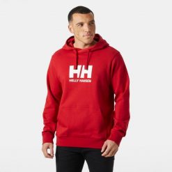 Bluza z kapturem Helly Hansen Logo. Czerwone bluzy męskie Helly Hansen, m, bez wzorów, bez ramiączek, z kapturem. Za 350.50 zł.