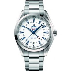 PROMOCJA ZEGAREK OMEGA SEAMASTER 231.90.43.22.04.001. Białe zegarki męskie OMEGA, bez wzorów, z koronki, szklane. W wyprzedaży za 26,990.00 zł.