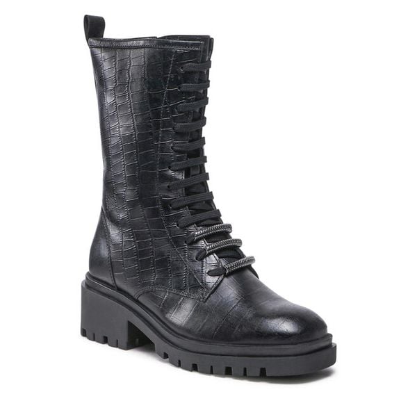 Trzewiki Sergio Bardi. Czarne botki damskie Sergio Bardi, bez wzorów, bez obcasa, na płaskiej podeszwie, bez zapięcia. Za 238.99 zł.