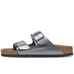 Klapki Birkenstock Arizona, Birko Flor Damskie. Czarne klapki damskie Birkenstock, na lato, bez wzorów, bez obcasa, bez zapięcia. Za 383.30 zł.