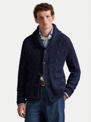 Polo Ralph Lauren Kardigan 710P02704001 Granatowy Regular Fit. Niebieskie swetry męskie Polo Ralph Lauren, l, bez wzorów, z bawełny, bez kołnierzyka, bez ramiączek. Za 1,169.00 zł.