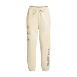 Spodnie treningowe damskie Under Armour Project Rock HWT Pnt. Czarne spodnie dresowe damskie Under Armour, bez wzorów, rockowe, na fitness i siłownię. Za 309.99 zł.