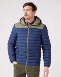 WRANGLER PUFFER JACKET MĘSKA KURTKA PRZEJŚCIOWA NAVY W4B1WA114 112319932. Niebieskie kurtki męskie Wrangler, m, bez wzorów, bez kaptura. Za 289.99 zł.