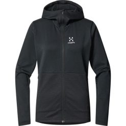 Bluza z kapturem damska Lark Mid Hood. Czarne bluzy damskie Haglöfs, bez wzorów, sportowe, bez ramiączek, z kapturem. Za 560.00 zł.