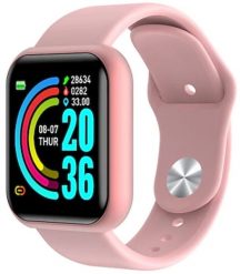 Smartwatch iWear M8 Smart & Fit Watch with Full Touch 1.3'' IPS Media control / HR / Blood pressure / Social Pink (IWM8PI). Różowe zegarki smartwatch iWear, bez wzorów. Za 40.07 zł.