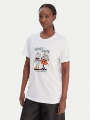 Liu Jo T-Shirt WA6163 JS904 Biały Relaxed Fit. Białe t-shirty damskie Liu Jo, xl, bez wzorów, z bawełny, bez kołnierzyka, bez ramiączek. Za 299.99 zł.