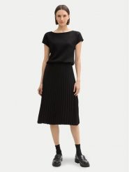 Tom Tailor Sukienka codzienna 1043883 Czarny Regular Fit. Czarne sukienki damskie Tom Tailor, na co dzień, bez wzorów, z syntetyku, bez kołnierzyka, bez ramiączek, proste. Za 169.99 zł.
