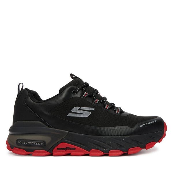 Trekkingi Skechers. Czarne buty zimowe męskie Skechers, bez wzorów, bez obcasa, bez zapięcia. Za 479.99 zł.