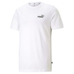 Męska koszulka Essentials z małym logo PUMA White. Białe koszulki sportowe męskie Puma, m, bez wzorów, bez ramiączek, na fitness i siłownię. Za 69.30 zł.