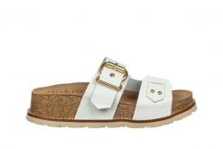 Klapki Yokono Oca-252 Opak Hielo, Biały, Skóra naturalna - 39. Białe klapki damskie Yokono, bez wzorów, z materiału, eleganckie, bez obcasa, na platformie, bez zapięcia. W wyprzedaży za 179.10 zł.