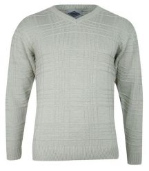 Sweter Jasny Beżowy w Serek, Dekolt V-neck, Elegancki -KINGS- Męski. Brązowe swetry męskie Kings, m, bez wzorów, z bawełny, eleganckie, bez kołnierzyka, bez ramiączek. Za 125.00 zł.