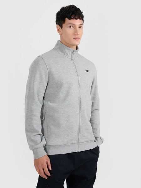4F Bluza dresowa rozpinana bez kaptura męska - szara S. Szare bluzy męskie 4F, m, bez wzorów, z bawełny, bez ramiączek, bez kaptura. Za 159.99 zł.