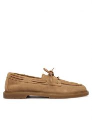 Tommy Hilfiger Półbuty Light Suede Boat Shoe FW0FW09337 Brązowy. Brązowe półbuty damskie Tommy Hilfiger, bez wzorów, ze skóry, bez obcasa, na płaskiej podeszwie, bez zapięcia. Za 529.99 zł.
