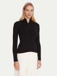 Lacoste Sweter AF4144 Czarny Regular Fit. Czarne swetry nierozpinane damskie Lacoste, bez wzorów, z syntetyku, bez kołnierzyka, bez ramiączek. Za 699.99 zł.