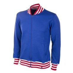 Kurtka/bluza retro piłkarska dla dorosłych - Anglia 1966 - Niebieska. Niebieskie kurtki męskie COPA FOOTBALL, s, bez wzorów, retro, bez kaptura. Za 383.47 zł.