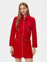 Morgan Marynarka 241-VADA Czerwony Straight Fit. Czerwone marynarki i żakiety damskie Morgan, bez wzorów, z syntetyku, bez kołnierzyka, bez ramiączek. Za 249.99 zł.