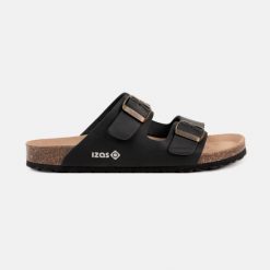 Sandały ergonomiczne DURTAL W ze skóry z podeszwą EVA i możliwością dopasowania. Czarne sandały męskie IZAS, na lato, bez wzorów, ze skóry, street, bez zapięcia. W wyprzedaży za 265.17 zł.