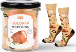 Soxo Kolorowe Męskie Skarpetki SOXOgolonka wieprzowa w słoiku 4045. Skarpety męskie Soxo, bez wzorów. Za 46.99 zł.
