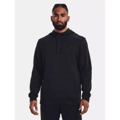 Bluza fitness męska Under Armour Armour Fleece Hoodie. Czarne bluzy męskie Under Armour, m, bez wzorów, z kapturem, na fitness i siłownię. Za 182.99 zł.