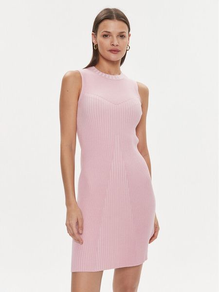 Guess Sukienka codzienna Allie W4RK20 Z2YN2 Różowy Bodycon Fit. Czerwone sukienki damskie Guess, na co dzień, l, z aplikacjami, z wiskozy, bez kołnierzyka, bez ramiączek, bodycon. Za 349.99 zł.