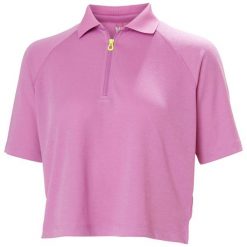 Damska koszulka polo z zamkiem błyskawicznym Helly Hansen Inshore. Czerwone bluzki damskie Helly Hansen, s, bez wzorów, bez kołnierzyka, bez ramiączek. Za 325.50 zł.