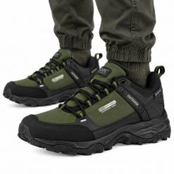 Buty męskie sportowe trekkingowe DK PREDATOR LOW SOFTSHELL. Czarne trekkingi męskie DK, z jeansu, bez zapięcia. Za 159.00 zł.